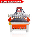 Jinan ele cnc 1325 maquinaria para trabajar la madera para la señal / multi husillo cnc enrutador de madera para la venta